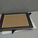 GraduationMall 8.5x11 Diploma Frame with Black over Gold Mat or Display 11x14 Document without Mat, UV Protection Acrylic, Black with Silver Beads