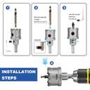 1-3/4" (44mm) Tungsten Carbide Tip Hole Saw,Hole Saw with M2 Pilot Drill bits for for Hard Metal Stainless Steel, Metal, Iron, and Plastic,25mm Drilling Depth (1-3/4" (44mm))