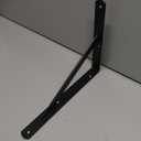 16-Pack 10" x 14" Heavy Duty Shelf Brackets, Large Wall Bracket for Garage Kitchen Floating Shelves, Black Powder-Coated Steel