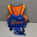 MoKo Swim Vest for Kids - Swim Floats Jacket for 2-3-4-5-6 Years (22-30-50-66LBS), Toddler Floaties Beach Accessory, Kids Pool Floats Vest with Adjustable Crotch Strap (Orange & Blue)