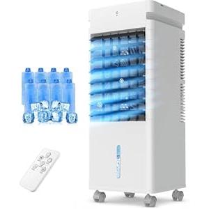 Portable Air Conditioners, 3 Wind Modes, 12 Speeds, 70° Oscillation, XL Water Tank, Evaporative Air Cooler, Swamp Cooler Air Conditioner Portable, Personal Air Conditioner Air Cooler for Bedroom Room