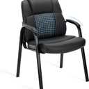 OLIXIS Office Waiting Room Chairs Set of 1, Stationary Side Guest Chair
PU Leather, Comfy Padded Arms, Fit Home Conference Meeting Lobby Area, Medical Clinic Church