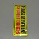 Student Driver Magnet for Car - Upgraded Please Be Patient Student Driver Vehicle Bumper Magnetic Sticker, Stronger Magnetic New Student Driver Safety Warning Reflective Signs for Beginner, Set of 3 (Yellow&red-thicken)