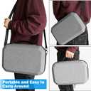 ProCase Hard Travel Case Compatible for Meta Oculus Quest 2 VR Gaming Headset, Shockproof Carrying Bag with Shoulder Strap for Controllers Accessories Storage, Also Fits Elite Strap -Grey