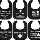 Eurzom 6 Pcs Adult Bibs for Women Men Washable Funny Adult Bibs Waterproof Clothing Protectors for Adults Elderly