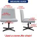 Sunflower Jacquard Armless Chair Cover, Elastic Criss Cross, Mid Back Wide Seat (Pink)