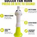 Electric Cheering Horn for Soccer Fans, Built-in Electronic Speaker for Long-Lasting World Cup Cheering, Portable Stadium Noise Maker, Perfect for Football Fans, Outdoor Sports Events (Yellow)