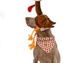 4 x Elegant little tail Thanksgiving Dog Bandana, 1Pack Holiday Dog Scarf Turkey Dog Bandana Winter Adjustable Dog Scarf Handkerchief Boy Girl Dog Bibs Scarf for Square Dog Kerchief for Small Large Dogs