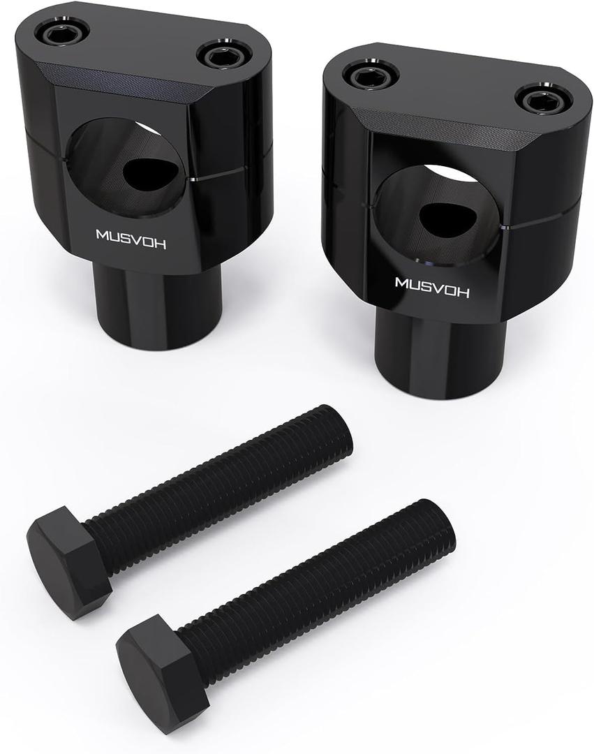 Motorcycle Handlebar Riser, Increase Handlebar Height by 38mm, Universal Motorcycle Accessories, Fits for Softail, Dyna, Road King, V-star, Sportster, Shadow, or Vulcan.