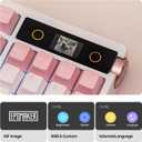 EPOMAKER TH108 PRO Full Size Mechanical Keyboard with Screen & Knob, Wireless Gaming Keyboard with 10000mAh, Creamy Gasket, Hot Swap, Custom Driver, RGB Backlight, NKRO (Pink, Creamy Jade)