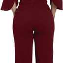 Sunlips Formal Jumpsuit for Women Dressy Elegant Long Straight Pants Jumpsuits for Party Club with Zipper (L)