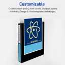 Avery Heavy-Duty View 3 Ring Binder, 2" One Touch Slant Rings, 530-Sheet Capacity, 2.8 Inch Wide Spine, Great for Home, School Supplies, Office, or Organization Needs, 1 Black Binder (05500)