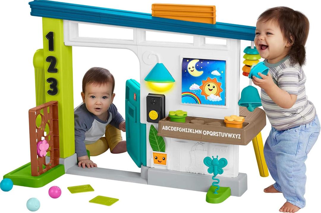 Fisher-Price Baby Learning Toy Laugh & Learn Ultimate Playhouse with Smart Stages & 9 Pretend Play Accessories, Infants & Toddlers Ages 6+ Months, 12x8x4 Inches When Fully Assembled