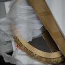 Rattan Wall Mirror - Boho Handmade Wicker Mirror Rustic Farmhouse Mirrors for Bathroom Entryway Wall Decor, 20" x 30", Oval