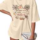 Women Graphic Shirts Magical T Shirt Vacation Holiday Short Sleeve Top Graphic (L)