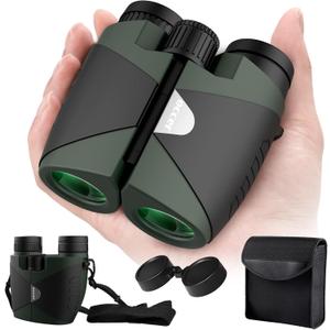 15x30 Compact Binoculars for Adults and Kids - Occer Large View High Powered Binoculars for Bird Watching - Lightweight Easy Focus Binocs with Low Light Vision for Hunting Cruise Ship Travel