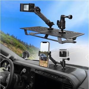 2025 2024 F250 F350 F450 Metal Dash Platform Phone Mount Phone Holder for 2023 2024 2025 F250 F350 F450 Super Duty Dash Go pr o Mount Black