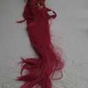 Wiggy Mermaid Long Magenta Ponytail Pigtail Wig for Women Universal Rose Red Wig + Cap for Stage Party Halloween Costume Cosplay