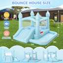 Blue Bounce House for Kids Ages 3-6, Toddler 5-in-1 Inflatable Castle
Indoor Outdoor Bouncy House for Toddlers, 10FT × 10FT × 7FT Jump House for Birthday Parties, Backyard Fun & Family Play