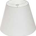 White Lamp Shade, ALUCSET Barrel TC Cloth Small Lampshade for Table Lamp and Floor Light, 6x10x7.5", Natural Linen Hand Crafted, Spider