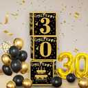 Gold 30th birthday decorations for him Men,3pcs birthday Decorations for Men boys black and gold Balloon Boxes Birthday Party Favors