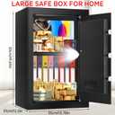 3.4 Cuft Large Safes for Home Use Fire and Water Proof, Anti-Theft Digital Home Safe With Programmable Keypad & Spare Keys, Home Safes Water and Fireproof for Documents Money Valuables