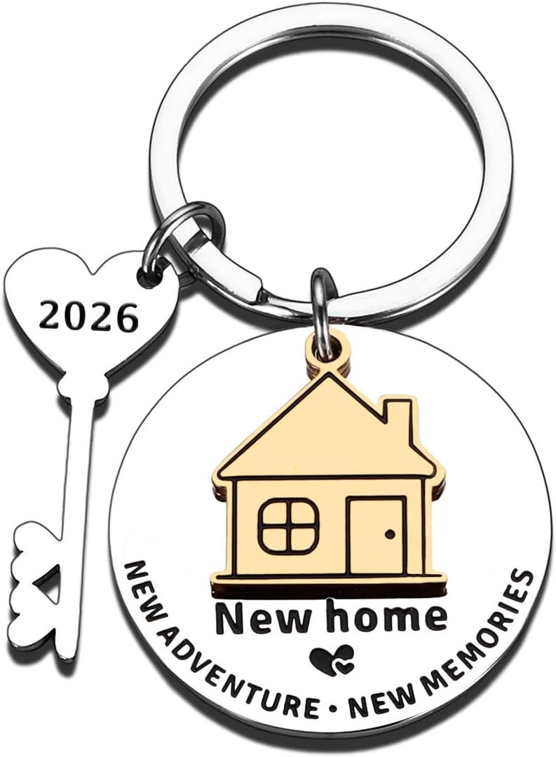 House Warming Gifts House Key Chain New Home Gifts 2026 Closing Gift for Home Buyers First Time Homes Buyer Housewarming First Apartment Gift for Homeowner Women Men Couple Moving in Welcome HOME GIFT