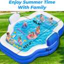 Inflatable Swimming Pool with Seat Pump, 121" X 90" X 22" Blow-Up Pool for Kids Adults Oversized Thickened Kiddie Pool Family Full Sized Inflatable Pools for Garden, Backyard, Outdoor Water Party