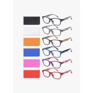 6 Pack Reading Glasses for Women Men Blue Light Blocking Spring Hinge Computer Readers, Anti Eyestrain/Glare