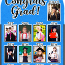 CroBlissful 27 x 16 Inch Graduation Photo Board Picture Frames Wall Decor Collage Display Blue Felt Board for 4 x 3 Inch Photo DIY Picture Holder 2026 Graduation Party Decorations