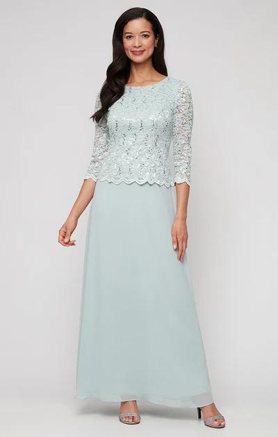 Alex Evenings 112655 Long Formal Lace Mother of the Bride Dress, 10P