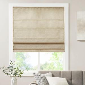 Madison Park Cordless Roman Shades Faux Silk Shade with Sheen 1-Panel Privacy, Room Darkening, Energy Efficient, Thermal Insulated Window Blind for Bedroom, Living Room Dcor, 35"W x 64"H Como, Taupe