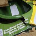 John Deere Deluxe 34" Wheelbarrow and Garden Set Includes 5 Realistic Gardening Tools,Gardening Apron, Gardening Gloves, Large Metal Wheelbarrow with Wooden Handles, Outdoor Toy Ages 5+