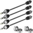 Youxmoto Front + Rear CV Axles & Wheel Bearing Kit Fit for Polaris RZR XP Turbo S 2018 2019 2020 2021; RZR XP 4 Turbo S 2019-2021, Drive Half Shaft, for 2207753, 1334060, 1334059, 2207752