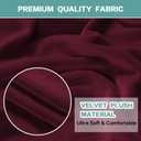 Turquoize Velvet Couch Covers Sofa Covers for 3 Cushion Couch Stretch Sofa Slipcovers with Non Slip Elastic Bottom Furniture Protector for Pets Crafted from Soft Thick Velvet Fabric (Sofa, Burgundy)