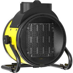 Buyplus Electric Space Heater - Outdoor Heater with Super Long Cord, Overheat Protection, Heaters Heat Up in 2 Seconds, 3 Modes, Small Fan Heater Tent Ceramic Space Heater for Patio, Amber