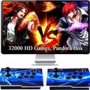 GWALSNTH 32000 in 1 Pandora Box 60S Arcade Game Console,1280X720 Display,Search/Save/Hide/Pause Games,Two Separate joysticks,1-4 Players, Medium