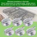 6Pcs Upgraded 7733P410-60 Surface Burner Knob,Gas Stove knobs Replacement for May-tag/Jenn-Air/Kitchen-Aid Gas Cooktop Stove,Replaces 74007733 AP5668987 etc Chrome Plated Stove knobs Set