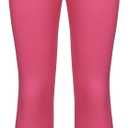 Deuerr Girls' Flare Leggings with Pockets Trendy Girls' Ribbed Knit Bell Bottoms High Waisted Yoga Pants Black for 4-12Years (5-6 Years, Rosered)