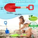 16" Beach Sand Shovels Toys for Kids, Gardening Tool Kits, Sturdy Long Wooden Spade for Sand Snow Digging, ABS Plastic Scoops Equipment Gift for Summer Winter Camping Backyard Planting (3PCS)