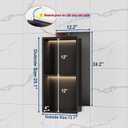2-Tier Recessed LED Shower Niche,12"X24" Bathroom Wall Niche, with 3-Temperature LED Strip Light 4000K/6000K/3000K, Waterproof No Tile Need Stainless Steel Wall Cabinet(Matte Black)