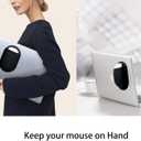 2 x Slim Stick-On Mouse Pouch, Holder for Wireless Mouse, Sleeve for Laptop, Reusable Adhesive, No Glue Residue, Compatible with iPad or MacBook (Black) Only for Apple Magic Mouse (Special Edition)