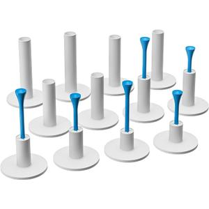 Rubber Golf Tees for Mats, Golf Tee Holder for Driving Range & Simulator, Unbreakable Golf Mat Tee - Golf Accessories for Indoor & Outdoor Practice, 6 Sizes Rubber Tees & 2 Sizes Tees (32 Pcs)