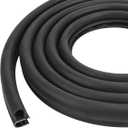 Heavy Duty Automotive Door Weather Stripping 10Ft Car Door Rubber Edge Trim Seal Strip Gasket with Side Bulb for Car Bus Camper Boat RV Truck Doors