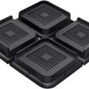 ANNKUT Bed Risers 1 Inch Heavy Duty, Furniture Risers for Bed Desk Table Sofa Couch,Oversized Bed Lifts Risers,Support up to 5000 Lbs(4 Pack Black)