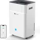 DR.PREPARE 3800 Sq.Ft Energy Star Dehumidifier, Max 65 Pints, Smart Dehumidifier with App/Wi-Fi for Basement, Bedroom with Drain Hose, Intelligent Humidity Control, Dry Clothes, Sleep Mode, 24H Timer