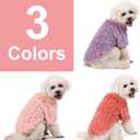 Dog Sweater, 3 Pack Dog Sweaters for Small Dogs or Cats, Girl or Boy, Warm Dog Clothes Shirt Coat for Winter Christmas (Pink, Purple, Rose Red, X-Large)