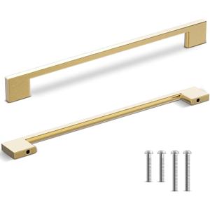 Southern Hills 5 Pack Gold Cabinet Pulls 8.75 Inch/224 mm - Heavy-Duty Premium Brushed Gold Cabinet Handles & Drawer Handles, Modern Design