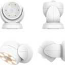 HONWELL Battery Operated Motion Sensor Light Outdoor Wireless Waterproof Spotlight Motion Detector Security Light, Light Sensor Auto On Off for Porch Stair Hallway Garage Wall Shed House Door (1Piece)