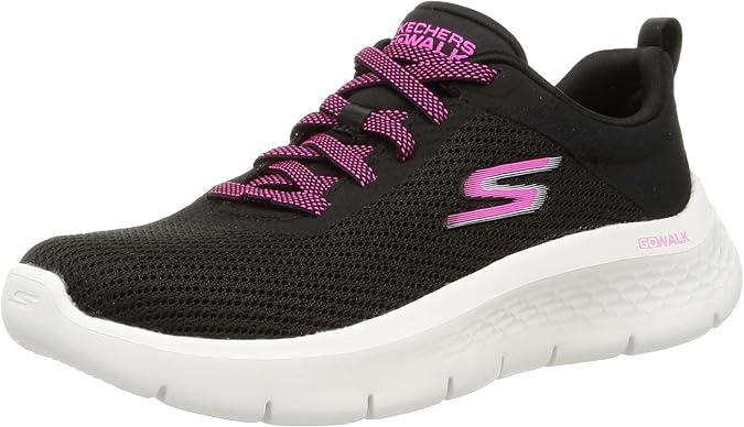 Skechers Go-Walk Flex Women's Walking/Running Shoes Black/Hot Pink Size 11